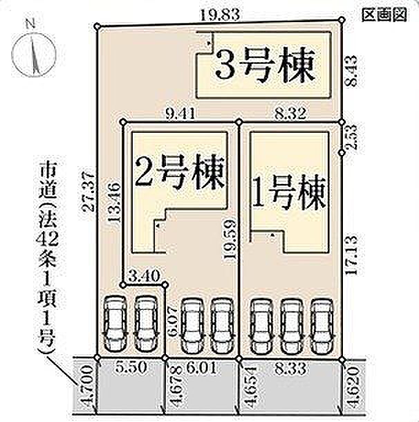 全体区画図：3号棟
