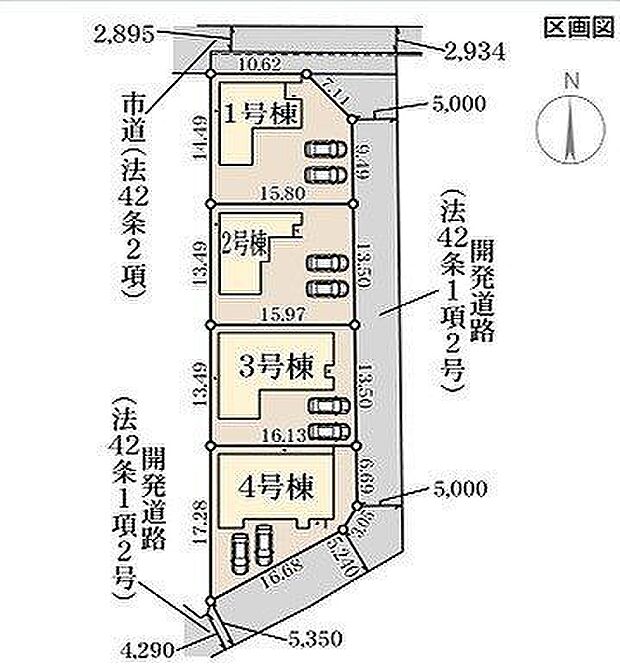 全体区画図:1号棟