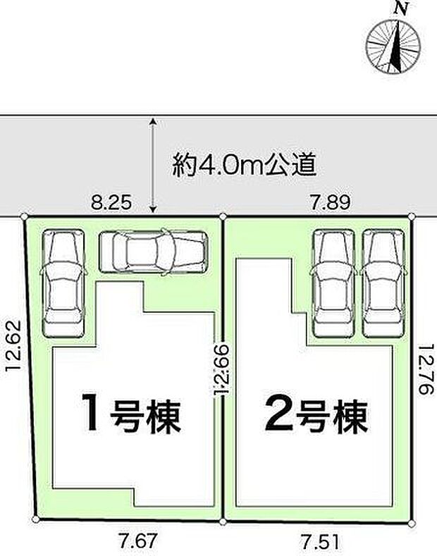 駐車場も2台確保されており、前面道路4mと駐車も楽々できます!