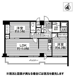 ダイアパレス中島公園 2LDKの間取図画像