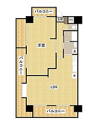 ライオンズマンション福山御門町 1LDKの間取図画像