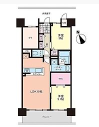 アルファスマート東尾道 2SLDKの間取図画像