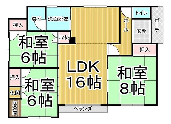 間取り 美山町西四丁目106番　売家