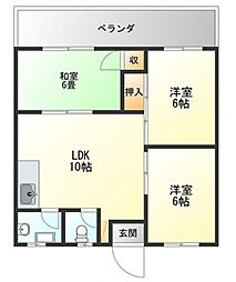 ブルー・スター 3LDKの間取図画像
