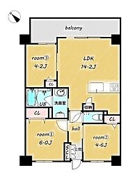 ルピナス宜野湾グリーンテラス 3LDKの間取図画像