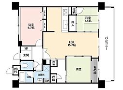 ライオンズシティおもろまち 3LDKの間取図画像