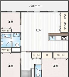 ワイズベイシティ泡瀬 3LDKの間取図画像