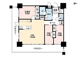 ミルコマンション曙グランドマーク 3LDKの間取図画像