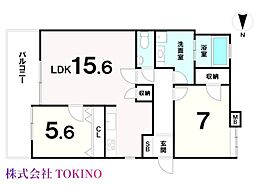 フリーベル新都心Brezza 2LDKの間取図画像