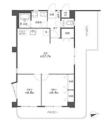 ライオンズマンション松川第3 2LDKの間取図画像