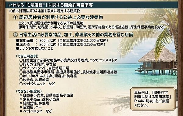 ※住宅以外の用途で都市計画法第34条第1号に規定する場合は建築物は要相談です。