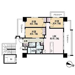 ティアレ牧港ファインビュー 3LDKの間取図画像
