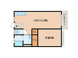 アメニティー・スリー 1LDKの間取図画像