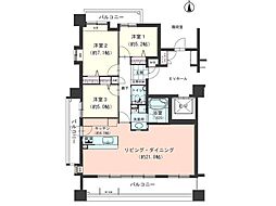 ランドシティ中央通 3LDKの間取図画像