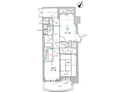 ライオンズマンション開運橋 2DKの間取図画像