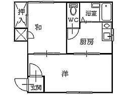 フレグランス・YOU 2DKの間取図画像