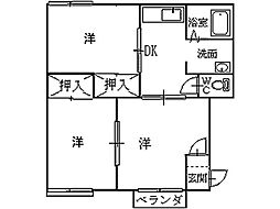 タウニイ泉C 3DKの間取図画像