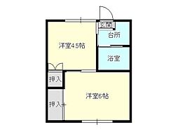 スカイハイツ 2Kの間取図画像