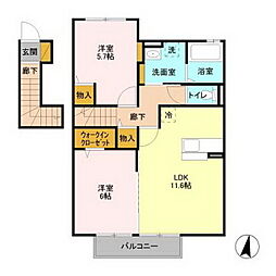 間取図画像 2LDK
