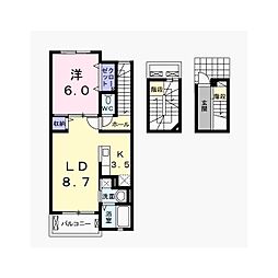 グレイス　レジデンス 3階1LDKの間取り