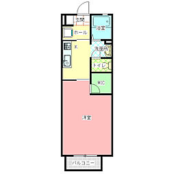 esperance(エスペランサ) 2階1Kの間取り