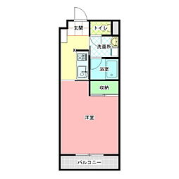 Ｇｏｏｄ　Ｉｓｌａｎｄ 4階1Kの間取り