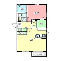 Maison C'est la vie(メゾン・セ・ラヴィ) 1LDKの間取図画像