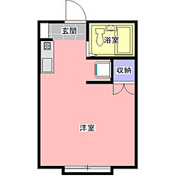 プレアージュ2 ワンルームの間取図画像