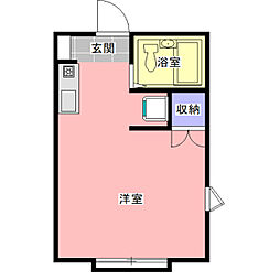 プレアージュ2 ワンルームの間取図画像