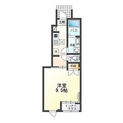 グランドコートIV 1Kの間取図画像