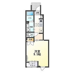 フロントアイランドI(Front Island I) 1Kの間取図画像