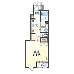 フロントアイランドI(Front Island I) 1Kの間取図画像