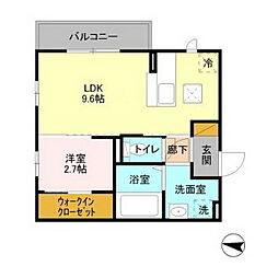 ダイシエル 1LDKの間取図画像
