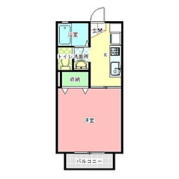 ノーブルサイト 1Kの間取図画像