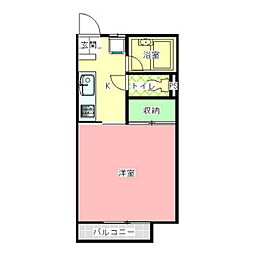 ジュネスS 1Kの間取図画像