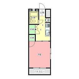 メゾンときわ 1DKの間取図画像
