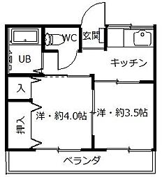 K2-A 2Kの間取図画像