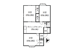 アパートメントハウスチップス 3DKの間取図画像