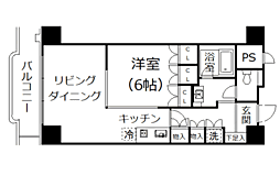 高橋アパート 1LDKの間取図画像