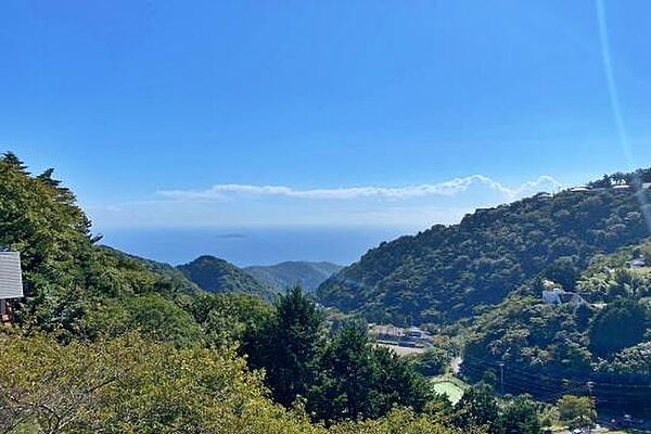 Beautiful mountainous landscape with colorful sky