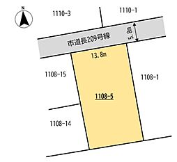 静岡県伊豆の国市古奈1108-5の土地画像