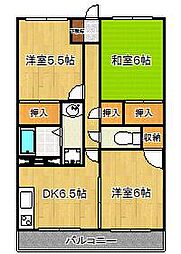 アクティブガードン 3DKの間取図画像