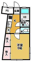 ハイツ伊豆 1Kの間取図画像
