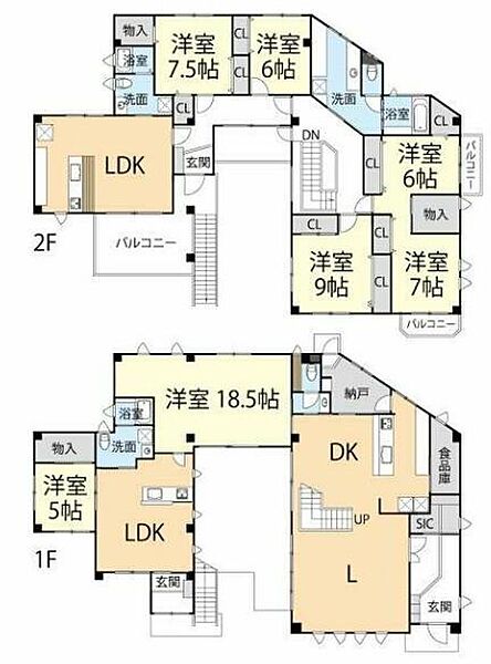 二世帯間取り図