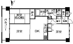 サニークレスト真鶴・生活便の良い駅近マンション 2XX 3DKの間取り