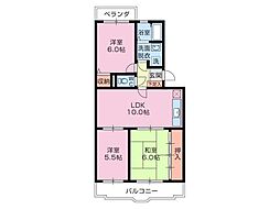 コーポエンドレス2 3LDKの間取図画像