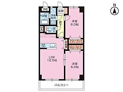 ISOHシーショア・共栄 2LDKの間取図画像