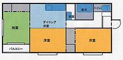 小野田ハイツ 3DKの間取図画像