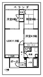 ブルーメンインセル1 3LDKの間取図画像