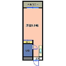 モラーダ1 1Kの間取図画像